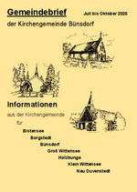Gemeindebrief Juli bis Oktober 2026